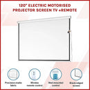 120" Electric Motorised Projector Screen TV +Remote-3