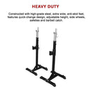 Squat Rack Stand Pair Bench Press Weight Lifting Barbell-12