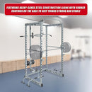 Power Rack Squat Cage Stands w Lat Pulldown Home Gym-10
