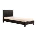 Single PU Leather Bed Frame Black-9