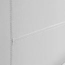 Queen PU Leather Bed Frame White-8
