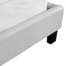 King PU Leather Bed Frame White-6