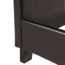 Queen PU Leather Bed Frame Black-6