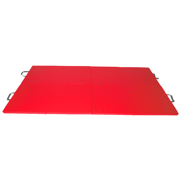 Folding Red Exercise Mat – Gymnastics, Martial Arts, Yoga, Karate & Judo Training