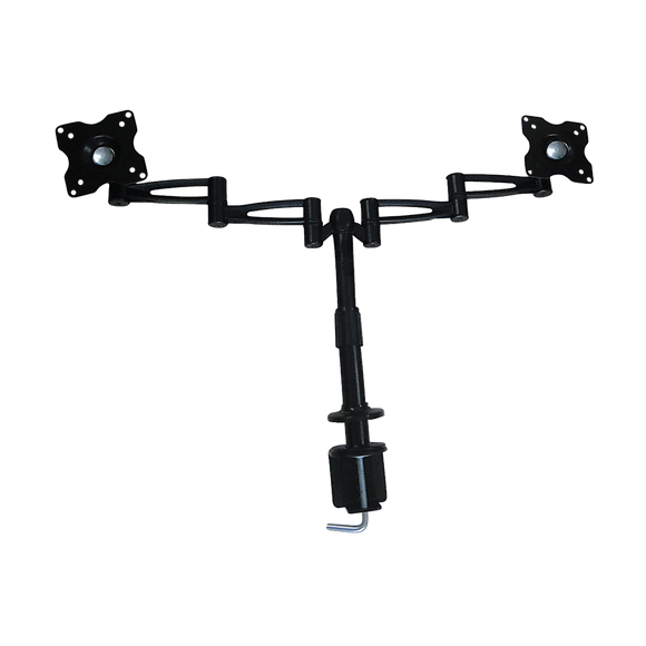 Two-Screen 10-25" Desk Monitor TV Plasma LED LCD Work Mount