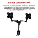 Two-Screen 10-25" Desk Monitor TV Plasma LED LCD Work Mount-11