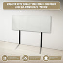PU Leather Double Bed Headboard Bedhead - White-8
