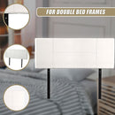 PU Leather Double Bed Headboard Bedhead - White-10