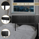 PU Leather King Bed Headboard Bedhead - Black-9