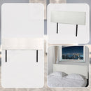 PU Leather King Bed Headboard Bedhead - White-7