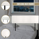 PU Leather King Bed Headboard Bedhead - White-9