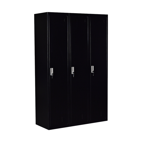 Three-Door Side by Side Office Gym Shed Storage Locker