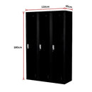 Three-Door Side by Side Office Gym Shed Storage Locker-10