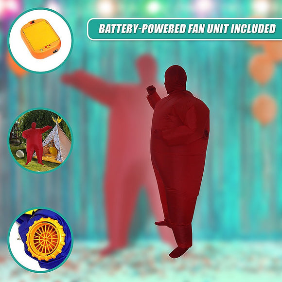 Red Alert Inflatable Costume Fancy Dress Suit Fan Operated