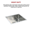 490x440mm Handmade Stainless Steel Undermount / Topmount Kitchen Laundry Sink with Waste-9