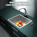 510x450mm Handmade Stainless Steel Undermount / Topmount Kitchen Laundry Sink with Waste-6