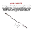 120cm Chrome Olympic EZ Curl Bar – Weightlifting Barbell for Home Gym Training-8