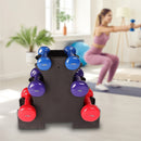 6-Piece Dumbbell Set with Rack-2