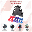 6-Piece Dumbbell Set with Rack-3