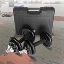 20kg Black Dumbbell Set with Carrying Case-5