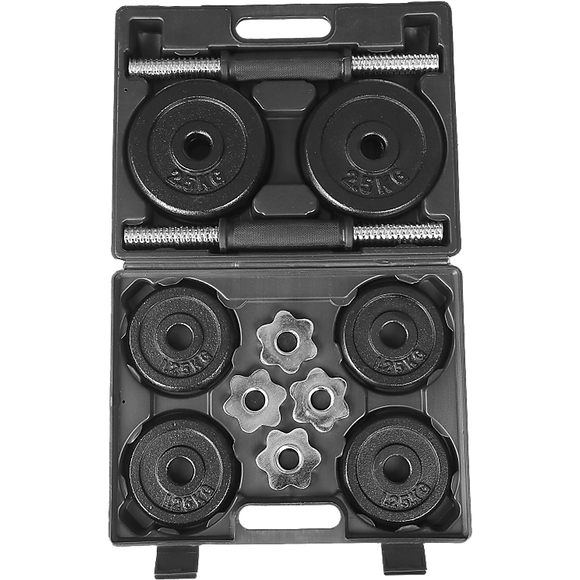 20kg Black Dumbbell Set with Carrying Case