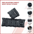 10kg Adjustable Ankle/Wrist Weight Straps-3