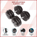 30KG Adjustable Dumbbell Set – Home Gym Weights for Strength & Fitness Training-6