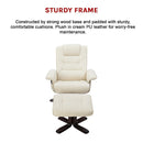 PU Leather Massage Chair Recliner Ottoman Lounge Remote-9
