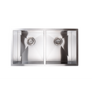 820x457mm Handmade Stainless Steel Undermount / Topmount Kitchen Laundry Sink with Waste-5