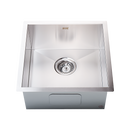 440x440mm Handmade Stainless Steel Undermount / Topmount Kitchen Laundry Sink with Waste-3