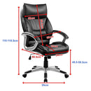 PU Leather Executive Office Chair – Ergonomic Swivel Computer Desk Chair in Black-8