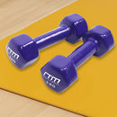 2kg Dumbbells Pair PVC Hand Weights Rubber Coated-5