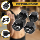 5kg Dumbbells Pair PVC Hand Weights Rubber Coated-7