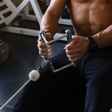 Close Grip Seated Row Handle – Triangle Cable Attachment Bar for Gym Machines - 0