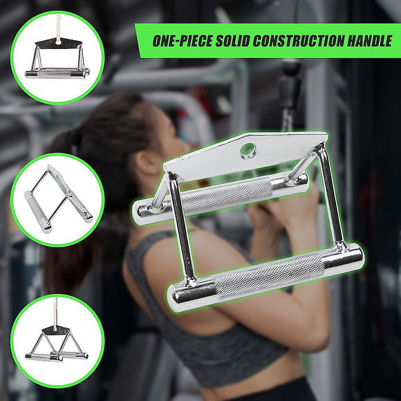 Close Grip Seated Row Handle – Triangle Cable Attachment Bar for Gym Machines