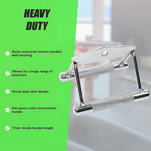 Close Grip Seated Row Handle – Triangle Cable Attachment Bar for Gym Machines