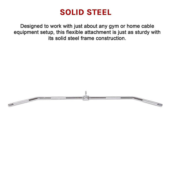 48" Lat Pulldown Bar Cable Attachment – Gym Handle for Back & Strength Training