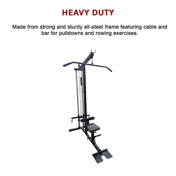 Lat Pulldown Low Row Fitness Machine – Home Gym Strength Trainer