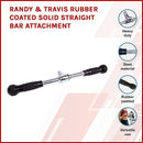 Randy & Travis Rubber Coated Solid Straight Bar Attachment for Cable Machines-3