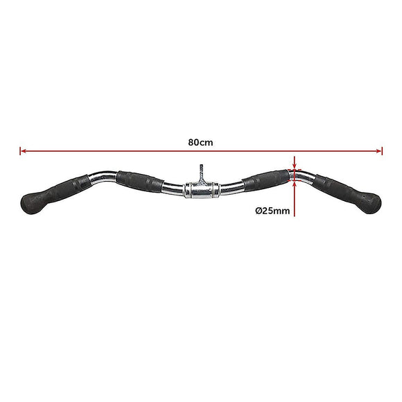 Randy & Travis Rubber-Coated Revolving Curl Row Bar Attachment for Gyms