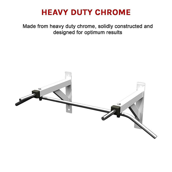 Wall Mounted Chin Up Pull Up Bar – Heavy Duty Home Gym Strength Training