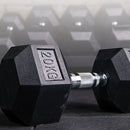 20KG Commercial Rubber Hex Dumbbell Gym Weight-5