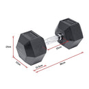 20KG Commercial Rubber Hex Dumbbell Gym Weight-10