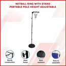 Netball Ring with Stand Portable Pole Height Adjustable-9