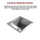 530x505mm Handmade Stainless Steel Topmount Kitchen Laundry Sink with Waste-9