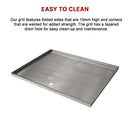 Stainless Steel BBQ Grill Hot Plate 46.5 x 38CM Premium 304 Grade-2