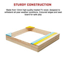 Wooden Kids Backyard Sandbox Children Outdoor Play Toy Sandpit-11