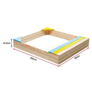 Wooden Kids Backyard Sandbox Children Outdoor Play Toy Sandpit-12