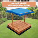 Kids Wooden Toy Sandpit with Canopy-11