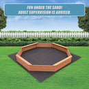 Kids Sand Pit Large Octagonal Wooden Sandpit-8